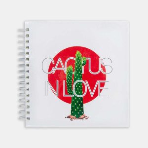notebook cactus in love spiral