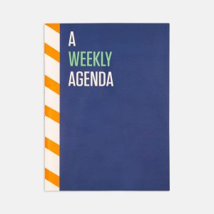 undated weekly agenda blue